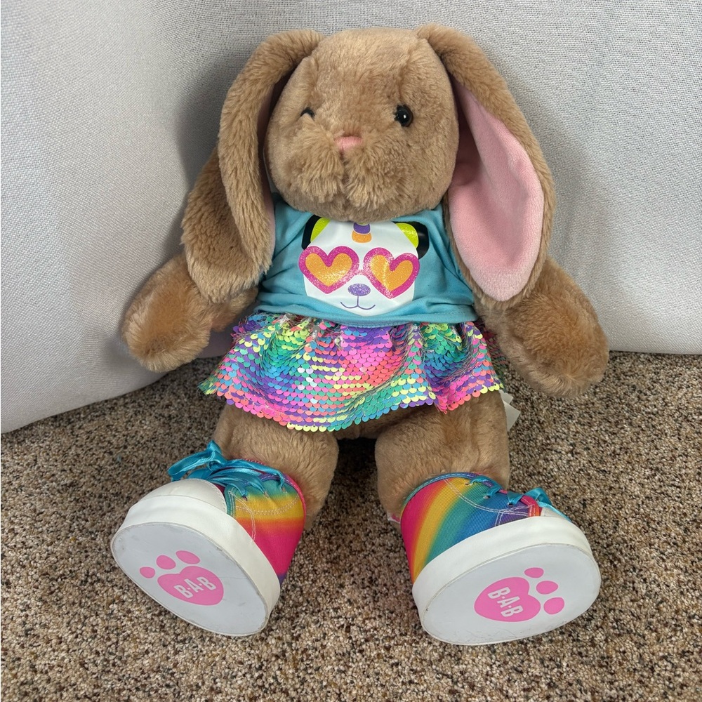 Build a Bear Pawlette‎ Bunny Rabbit Tan Plush Stuff EUC!